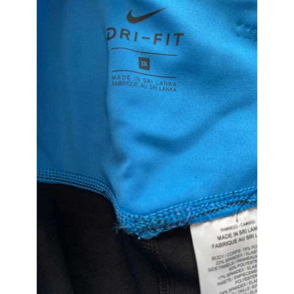 Nike Performance Womens One Color Block Dri-Fit Tight Fir 7/8 Leggings NEW 1X - Picture 9 of 12